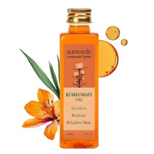 Auravedic Kumkumadi Oil For Face 100 Ml Kumkumadi Tailam Face Oil For Glowing Skin Dark Spot Corrector Face Serum