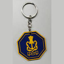 Private label MDF Navy Logo Shape Key Chains