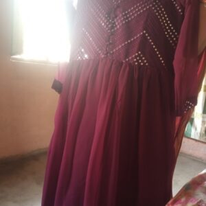 Private Lable woman umbrella kurti wine colour size M