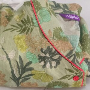 Maybell nighty wear for women green colour size XL