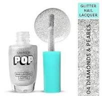 SUGAR POP Nail Lacquer Glitter Nail Paint 04 Diamonds Pearls 10ml pack of 12 pcs