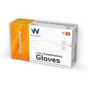 WALDENT Latex Premium Examination Gloves Small 40 Pairs 80 ps