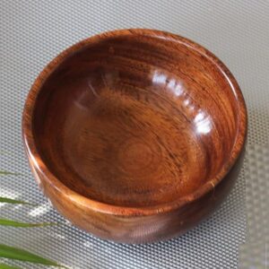 Private Label Multipurpose Sheesham Wood Round Shape Serving Dry Fruit Snacks Bowl Set of 1