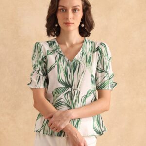 Rareism women REGULAR FIT TOP RITER WHITE GREEN colour size S