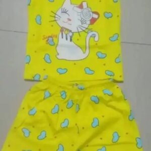Private Lable Princess Stylish Grils Top Bottom Set Yellow Colour Size 20
