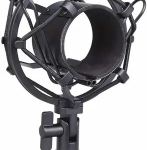 Private Label Universal Microphone Shock Mount Cradle Holder Clip Stand Black