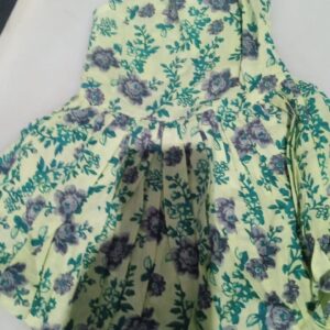 Private Lable New stylish Green floral Baby Girls DressFrocks SIZE 18