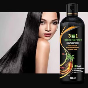 Chainray 3 in 1 Hair Dye Instant Black Hair Shampoo for Women Men 100ml