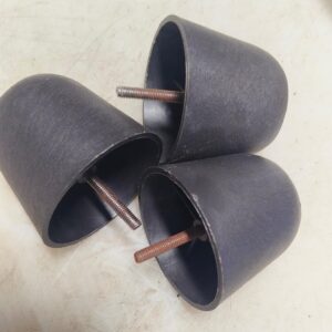 PRIVAT LABLE SmartBazar plastic LPG Gas Stove Legs with Inner Stainless Steel Nut Bolt Black Set of 3 Pieces