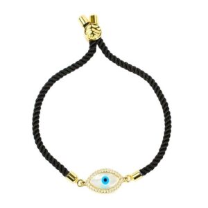 private lable STRIPES essentials Turkish Mother Of Pearl Evil Eye Rakhi