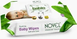 NOVEL Baby Wipes 72 Sheets with Lid 72 Wipes