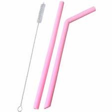 Private Lable Honfor 12 inch Extra Long Silicone Straw for Stanley Honfor 12 inch Extra Long Silicone Straw for Stanley set pack 2 pinck colour