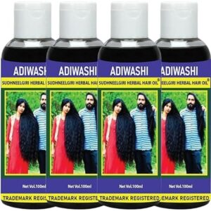 ADIVASI HERBAL HAIR OIL VISHVAMBHARI Strengthening and Hair Increase With Ayurvedic Herbs Healthy and Strong hair 100 ML Pack of 3
