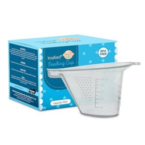 ImaFeed Baby Feeding Silicone Cup Round Shape 45 ml Transparent