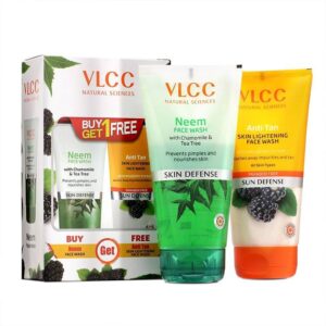 VLCC Neem Face Wash Anti Tan Face Wash with Buy One Get One free 150ml150g
