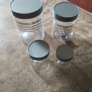 Private Lable Square Kitchen Storage Containers Kitchen Organization Plastic Containers BPAfree plastic container Pack of 4