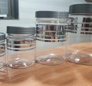 Private Lable silver Line Printed Storage Container With 4 Pcs Spoon