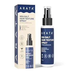 Arata Hair Volumizing Sea Salt Spray 50ml Enriched with Niacinamide Biotin Adds Hold Hair Setting Spray for Men Women