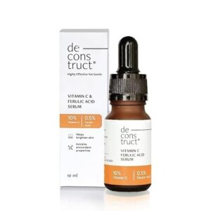 Deconstruct 10 Vitamin C Serum NonIrritating NonSticky Tested for Oily Sensitive Evens Tone No Purging With 05 Ferulic Acid 20ml