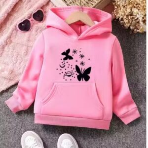 Private Label Pink Colour Girls Hoodes Free Szie