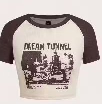 Private Label Womens Black And white Crop Top L Size