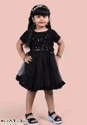Private Label Girls Black Frock Free Size