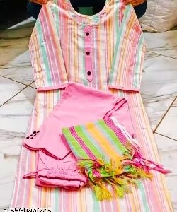 Private Label Kurti with pant and dupatta set Multicolour 46 Size