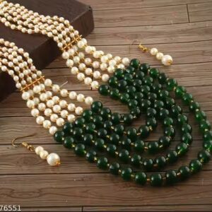 Private Label Pakhee creation Necklace Indian Ethnic Wedding Faux White Pearl