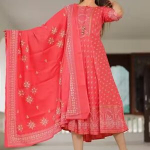 Private Label Pink Colour Kurti Set40 Size For Women