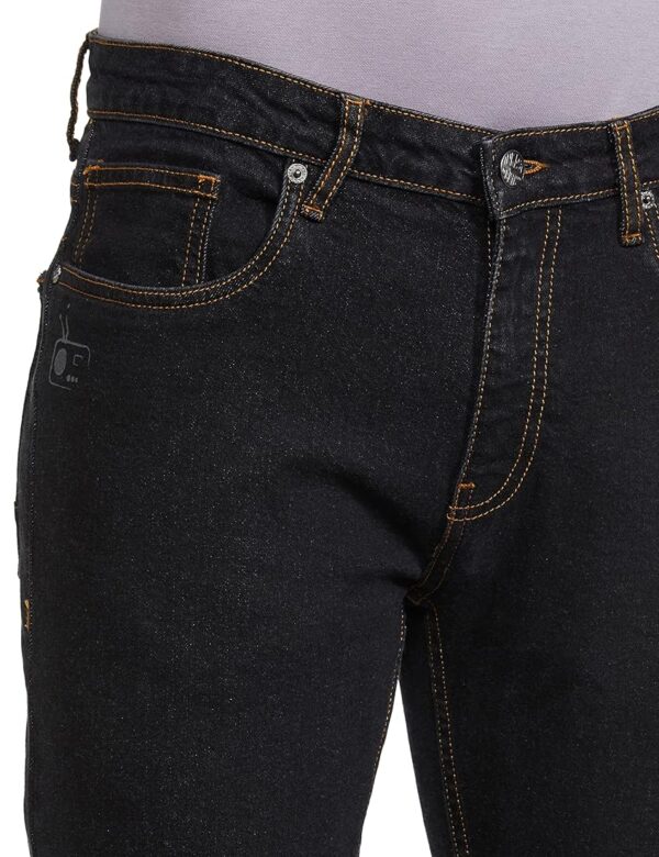 Inkast Mens Regular Stretchable Jeans 30 Size Black Colour