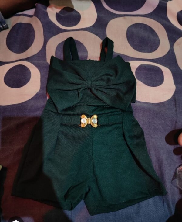 Baby girls green colour stylish dress 20 size