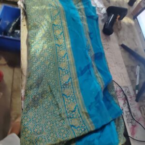 Slik saree sky colour