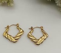 Private Label Earrings for woman Glossy Gold Finish