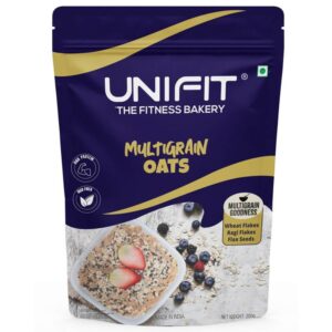 UNIFIT Multigrain Oats 200 g with Goodness of Wheat Flakes Ragi Flakes Flax Seeds