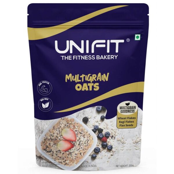 UNIFIT Multigrain Oats 200 g with Goodness of Wheat Flakes Ragi Flakes Flax Seeds