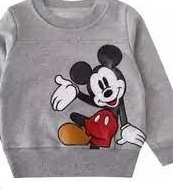 Private Label Mickey Mouse Hoody Sweatshirt For Boy Grey Colour L Size