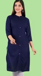 Private Label Fashion Pocket Kurti for Women Navy Colour XXL Size