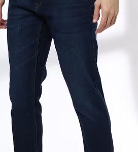 Men Lightly Washed Skinny Fit Jeans 36 size black colour