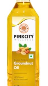Pinkcity Wellness Pure Groundnut Oil Filtered Wood Pressed 1 Litre Bottle
