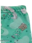 Private Label Cartoon Random Prints Kids Winter Warm Fleece Green Free Size