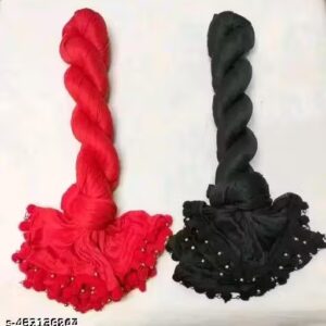 Private Label Daily Wear Lycra Dupattas With Pum Pum moti Lace Combo Pack Of 3
