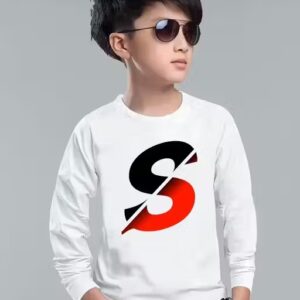 Private Label Kids Boys White Colour T Shirt Free Size