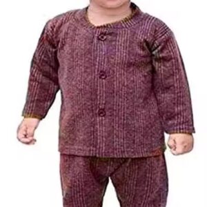 Private Label Cutiepie Stylish Boys Top And Bottom Sets Brown Colour XXL Size