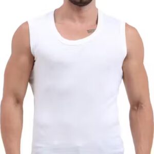 Private Label Mens Premium Cotton Gym Vest White Colour S Size