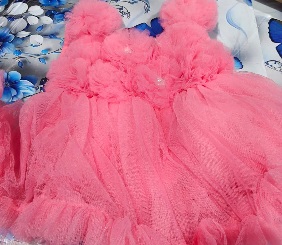 ATUN Pink Colour Girls Dress 3 To 6 Mounth