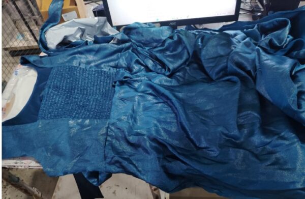 Private Label woman gown blue colour 5xl size