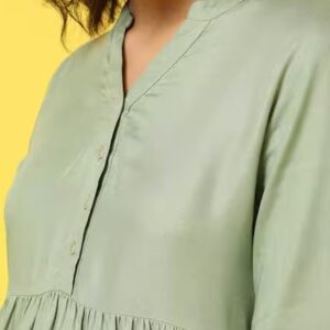 Yousta Tiered Dress with Cuffed Sleeves Xs Size