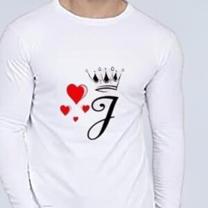 Private Label King Letter J Printed Full Sleeve Round Neck T Shirt 13 To 14 Years