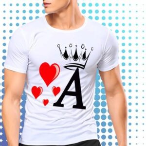 Private Label King Letter A Printed Full Sleeve Round Neck T Shirt 13 To 14 Years