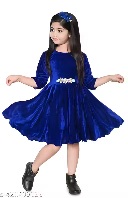 Private Label Girls Stylish Trendy Fancy Flawsome Girls Velvet Party Dress Free Size